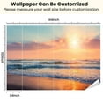 thumbnail image 3 of Peel and Stick Wallpaper Ocean wave beach sunset time sun rays Modern Art Wall Mural Decor Self Adhesive and Removable 100in x 144in, 3 of 8