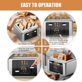 thumbnail image 2 of Whall 4-Slice Smart Toaster with Touchscreen & Extra-Wide Slots, Dual Independent Control, 6 Browning Levels & 6 Bread Types, Memory Function,Countdo, 2 of 7