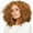 D, variant on Afro Short Curly Wig With Natural Side Part For Women Synthetic Hairpiece