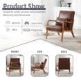 thumbnail image 5 of Villeston Modern Accent Chair，Velvet with Solid Wood Frame for Living Room Bedroom Lounge Chair Indoor , Brown, 5 of 6