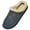 Dark Grey, variant on Needbo Men's Slippers Memory Foam Suede Plush Shearling Lined Slip On Indoor Outdoor Shoes Brown, Size 8-8.5