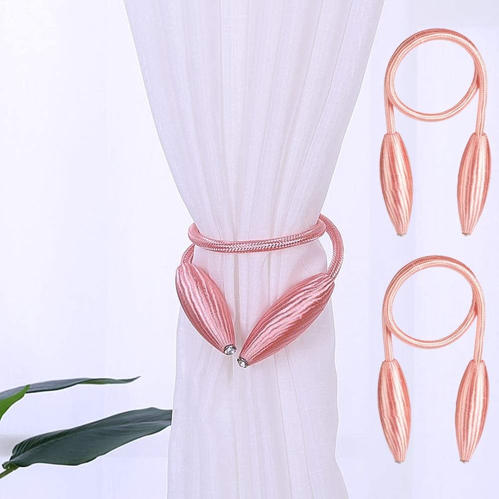 2Pack Curtain Tiebacks Clips/Decorative Rope Holdbacks,Creative Window