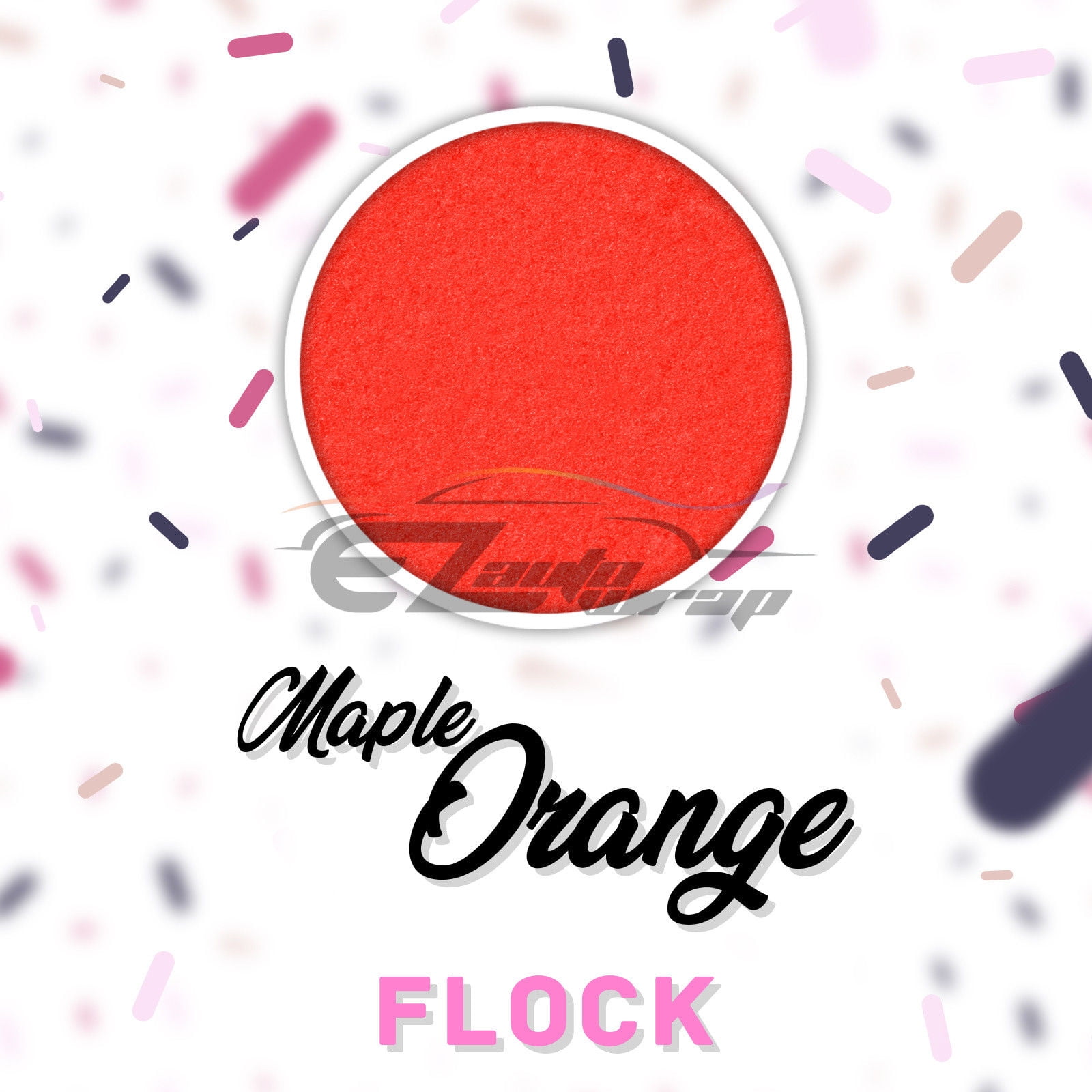 ESSMO Maple Orange Flock Heat Transfer Vinyl HTV Sheet T-Shirt 20" Wide Iron On Heat Press DF05 20"x240"