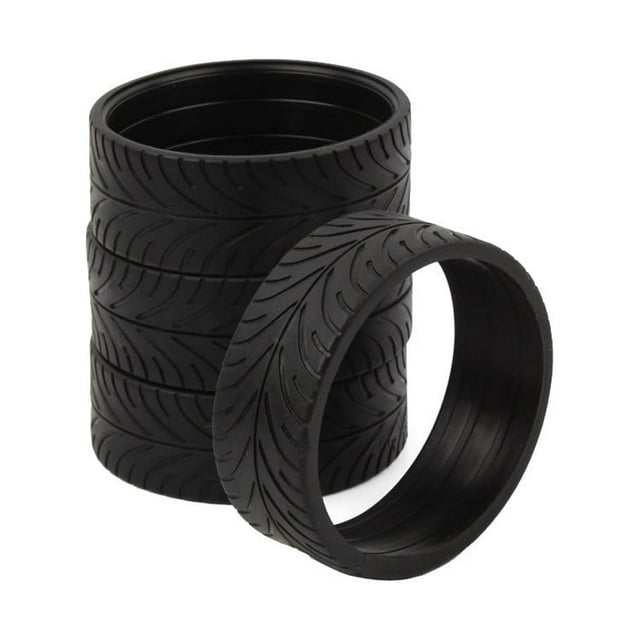 4Pc Tires Spare Parts For 1:10 High Speed Rc Car, Rubber Replacement Wheels Compatible With 70Km/H 4Wd Racing Truck Models