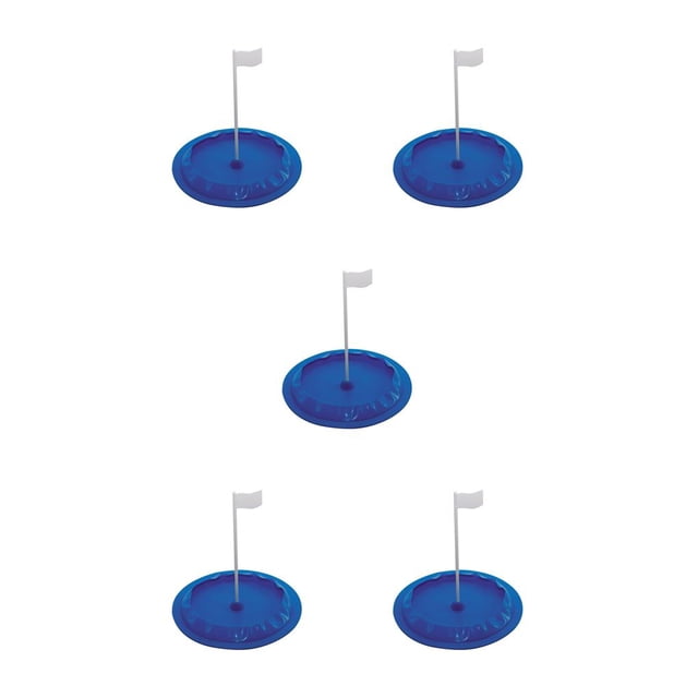 Sonducket Entrenador de putt de golf para principiantes con agujeros que practican la copa de putt interior al aire libre campo de golf Azul 5piezas