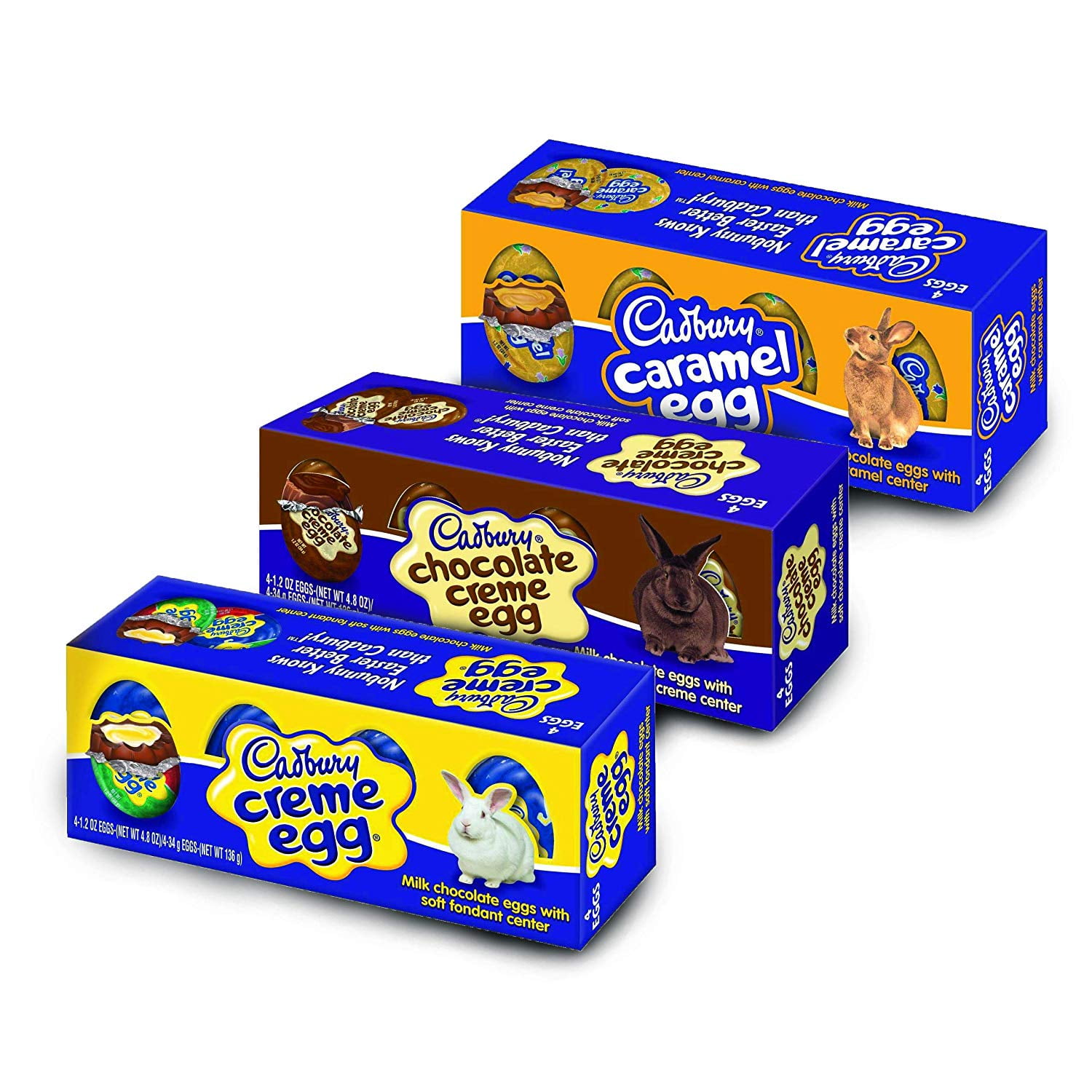 Cadbury Egg Lovers Easter Bundle 3 Packs of 4 Cadbury Crème Eggs