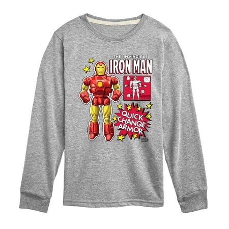Marvel Iron Man - Action Figure - Toddler And Youth Long Sleeve Graphic T-Shirt