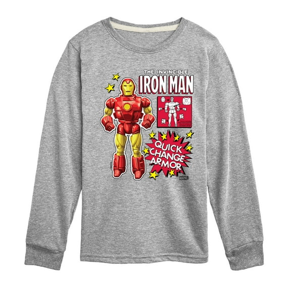Marvel Iron Man - Action Figure - Toddler And Youth Long Sleeve Graphic T-Shirt