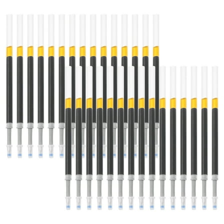 Uxcell Retractable Gel Pen Refills, 60 Pack Black Rollerball Gel Ink Pens Refills Set, 0.5mm Fine Point for Office Home