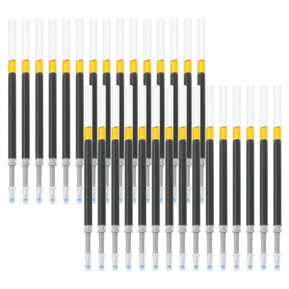 Uxcell Retractable Gel Pen Refills, 30 Pack Black Rollerball Gel Ink Pens Refills Set, 0.5mm Fine Point for Office Home