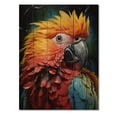 thumbnail image 3 of Designart "Colorful Parrot painting" Animals Print on Natural Pine Wood, 3 of 5