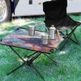 thumbnail image 4 of BZSMCE Camping Tables Simple Folding Table Moonlit Whiskers Pattern Size:23.6*15.7in, 4 of 7