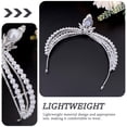 thumbnail image 2 of Elegant Tiara Crown Rhinestone Imitation Pearl Inlaid Evening Party Wedding Crown, 2 of 8