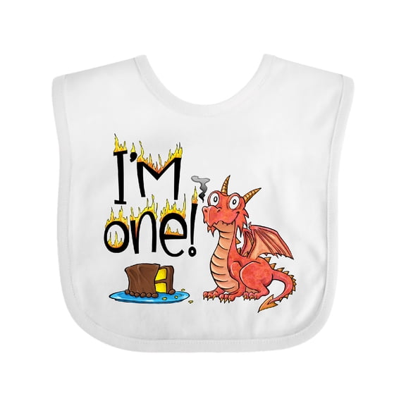 Inktastic I'm One Cute Dragon First Birthday Boys or Girls Baby Bib