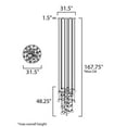 thumbnail image 5 of ET2 E20658-91PC 32 in. Bobble 24-Light LED Pendant Ceiling Light, Polished Chrome, 5 of 5