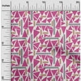 thumbnail image 1 of oneOone Georgette Viscose Fabric Triangle & Line Geometric Decor Fabric Printed BTY 42 Inch Wide, 1 of 4