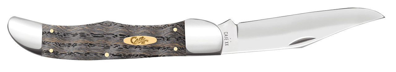 Case XX Knives Folding Hunter Black Curly Oak Wood Stainless Pocket Knife