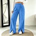 thumbnail image 2 of BLCHUNen Lounge pants for Women Fleece Plush Casual Elastic Waist Homewear Sleep Winter Pajamas with Pockets, 2 of 9