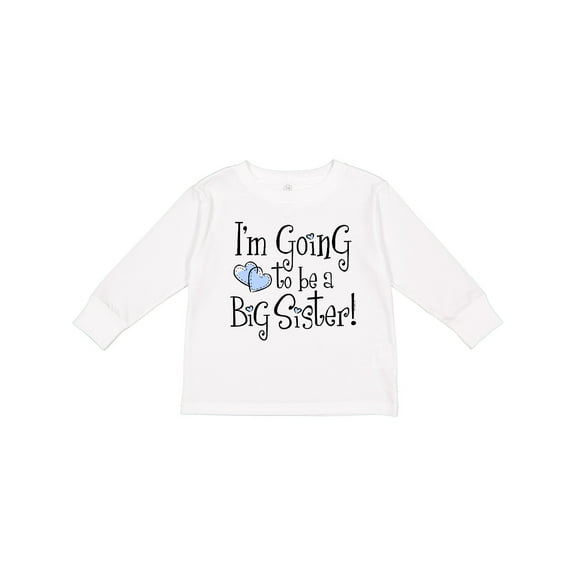 Inktastic Heart New Big Sister Girls Long Sleeve Toddler T-Shirt