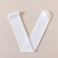 thumbnail image 6 of Eltusu Girls Knee-High Socks, Tight Knitting Cotton Casual Stretchy Dance Socks White Size 3-10T, 6 of 7