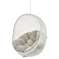 thumbnail image 3 of Swing Lounge Chair, Sunbrella, White Beige, Modern Contemporary Urban Design, Outdoor Patio Balcony Cafe Bistro Garden Furniture Hotel Hospitality, 3 of 6
