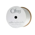 thumbnail image 4 of Offray Ribbon, White 2 1/4 inch Single Face Satin Polyester Ribbon, 9 feet, 4 of 7
