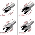 thumbnail image 5 of 8 piezas, cortador de tapones de acero inoxidable, herramienta de corte para carpintería, brocas para tapones de madera, brocas para cortador de tapones de madera, 6 mm, 10 mm, 13, 5 of 5