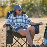 Coleman Camping Chair with Built-In 4-Can Cooler, Black
