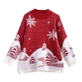 thumbnail image 4 of Fankiway Chandails Grande Taille Liquidation Mode Femmes Noël Manches Longues Chandail Col Rond Décontracté Chandails et Cardigans pour Femmes, 4 of 4