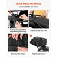 thumbnail image 3 of 30L Waterproof Motorcycle Tail Bag with Rain Cover Universal Fit Rear Rack Storage Backpack Shoulder Straps Black, 3 of 7
