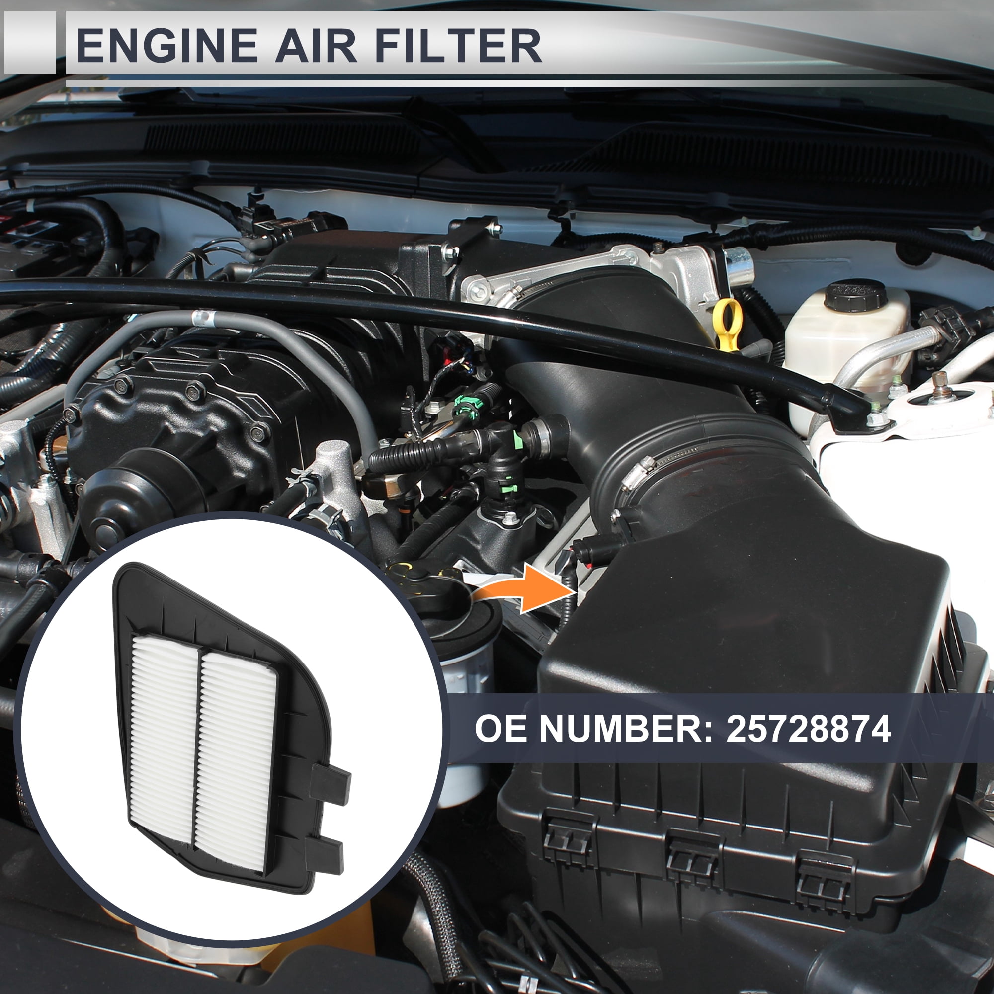 Unique Bargains Car Engine Air Filter No.25728874 for Cadillac CTS Base 2.8L V6-Gas