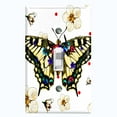 thumbnail image 1 of Metal Light Switch Plate Cover Unique Floral Butterfly Red Polka Dots BUT004, 1 of 13