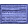thumbnail image 1 of Ahgly Company Machine Washable Indoor Rectangle Oriental Blue Modern Area Rugs, 6' x 9', 1 of 4