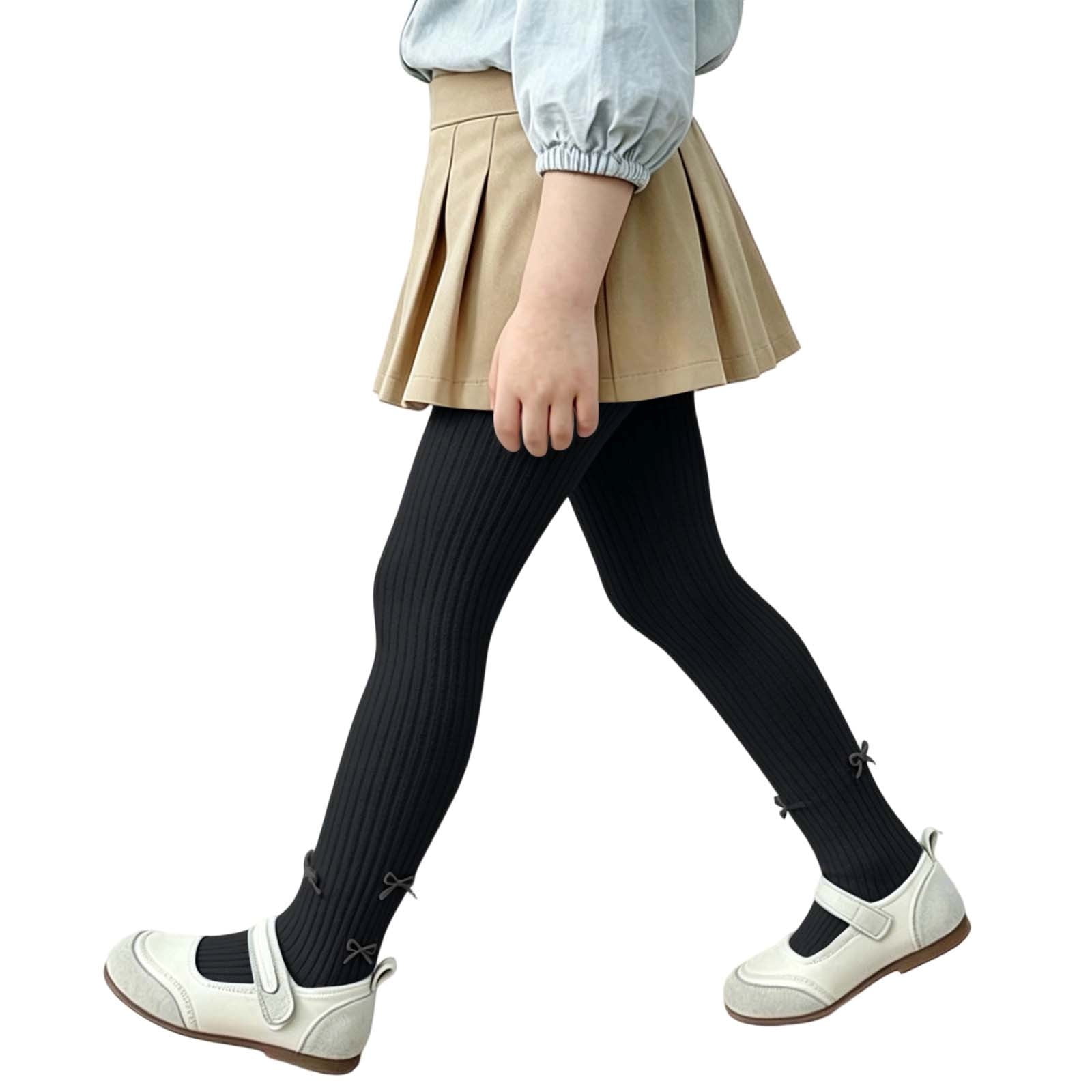 SHTXOZHI Knitted Leggings for Girls Cute Elastic Waist Dance Base Layer Pants Fall Winter Warm Party Vacation Pants