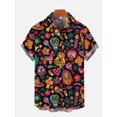 thumbnail image 2 of Camisas hawaianas de moda para hombre 2024, estilo mexicano, estampados de carteles artísticos de grafitis coloridos, camisa de manga corta, ropa estilo hawaiano, 2 of 5