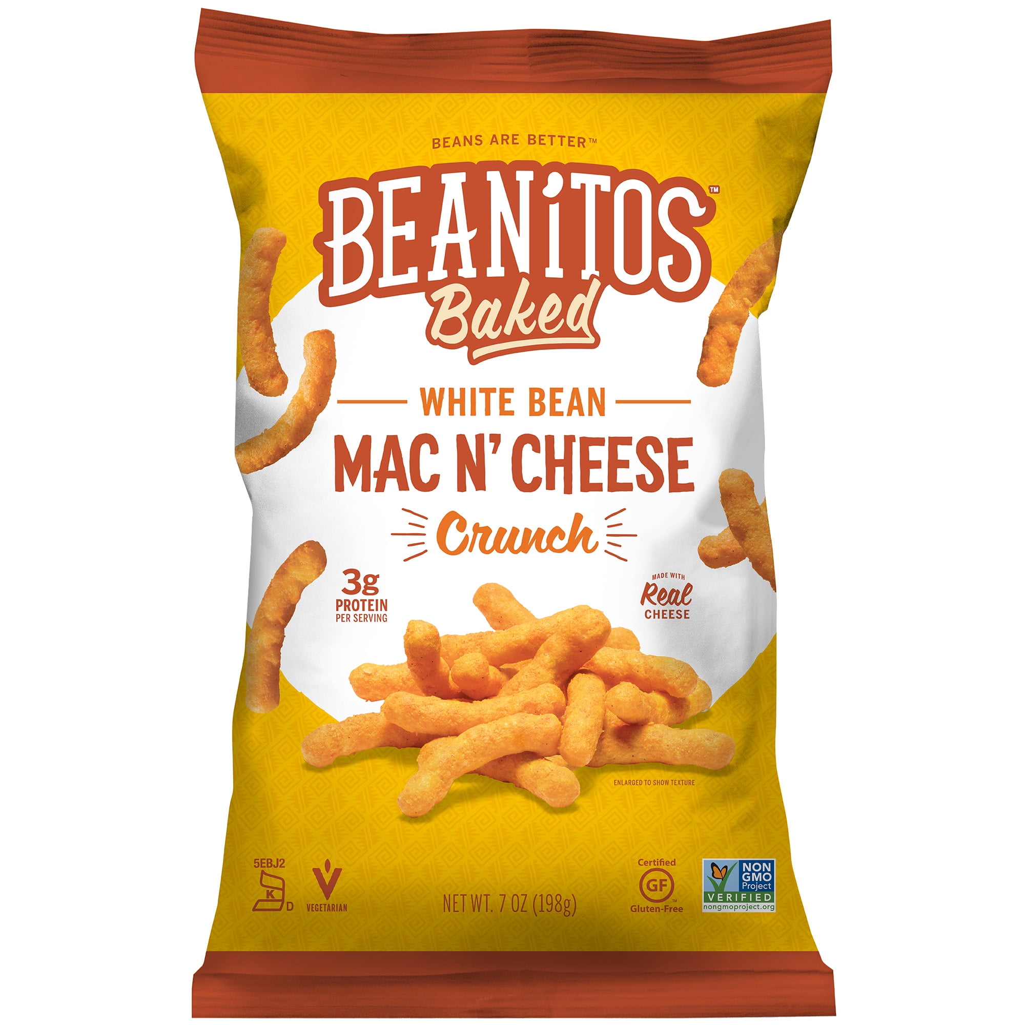 Beanitos Baked White Bean Crunch, Mac N' Cheese, 7 Oz