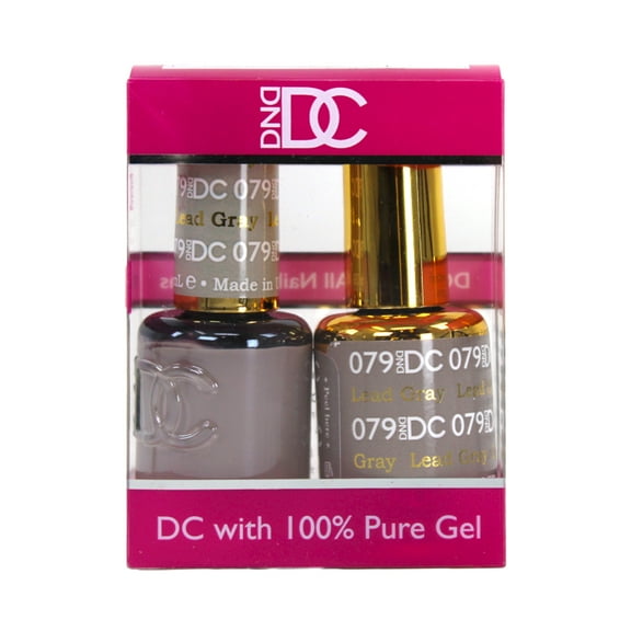 DND - DC Duo Soak off Gel & Matching nail polish - LEAD GRAY #DC079