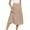 Beige, variant on Women Skirt under $10! Xqxayjr Midi Skirts for Women Casual High Elastic Waist Button Pleated Linen A Line Skirts with Pockets
