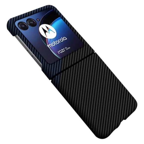 Motorola Moto Razr 40 Ultra Carbon Fiber Texture Shockproof Magnetic Protective Case