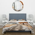 thumbnail image 3 of Designart "Farmhouse Orange And Grey euphony" Farm Bedding Covert Set - Country Yellow Landscapes Bed Set With 1 Sham, 3 of 6