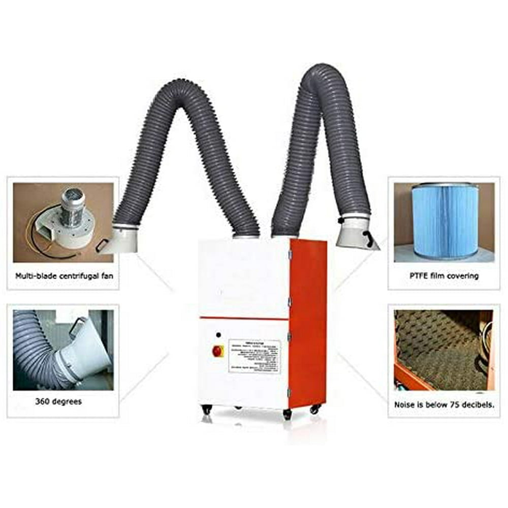 Techtongda Portable TwoArm System Fume Extractor Welding Powder Mixing