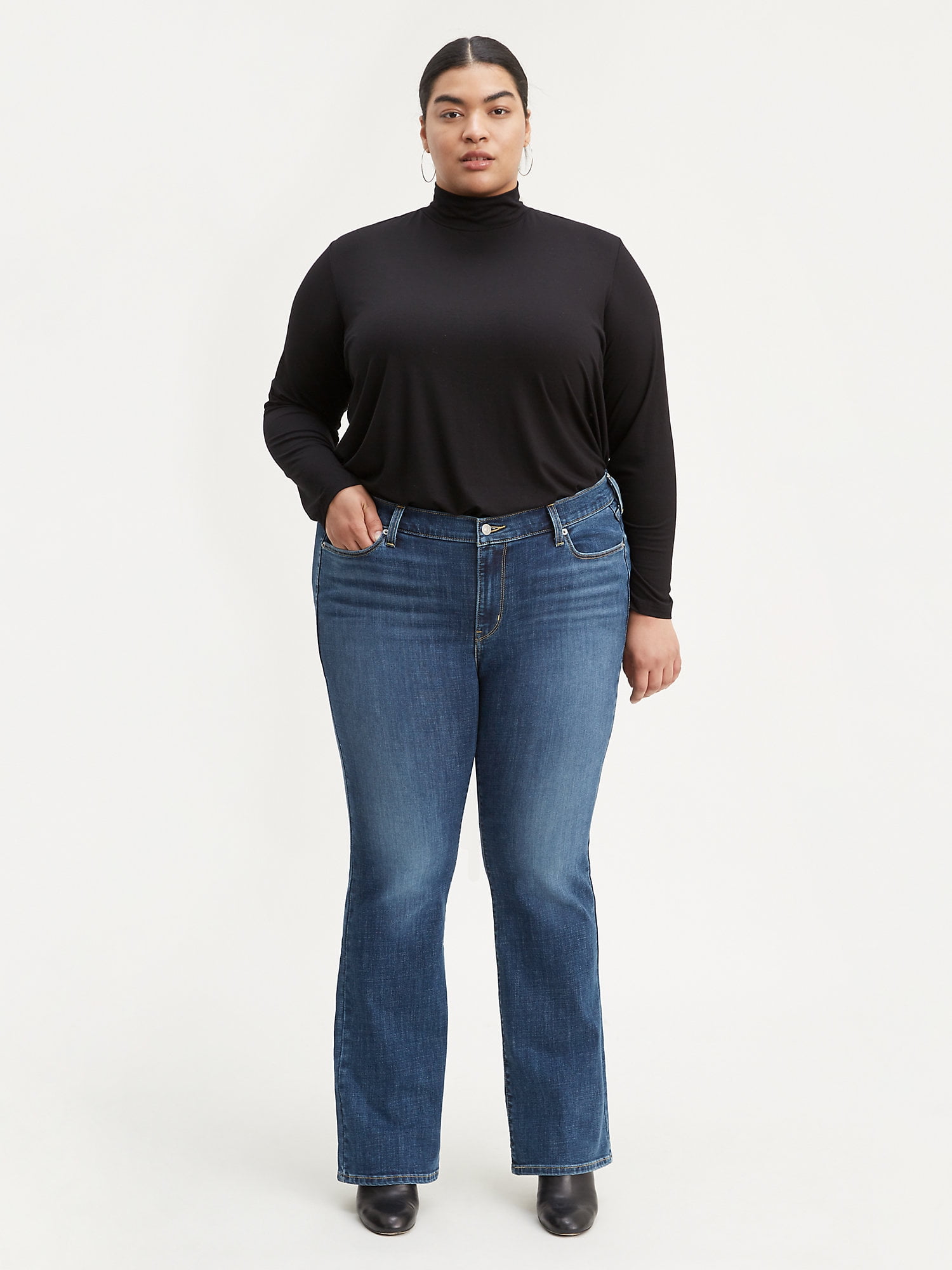 levi's plus size wide leg jeans