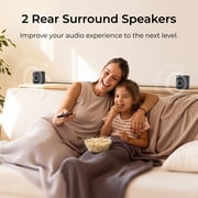 ULTIMEA Aura S4T 7.1ch TV Soundbar with 4 Surround Speakers, Surround Sound System with 5.25 Subwoofer, App Control, Bluetooth 6.0, HDMI/OPT/AUX, Peak Power 350W