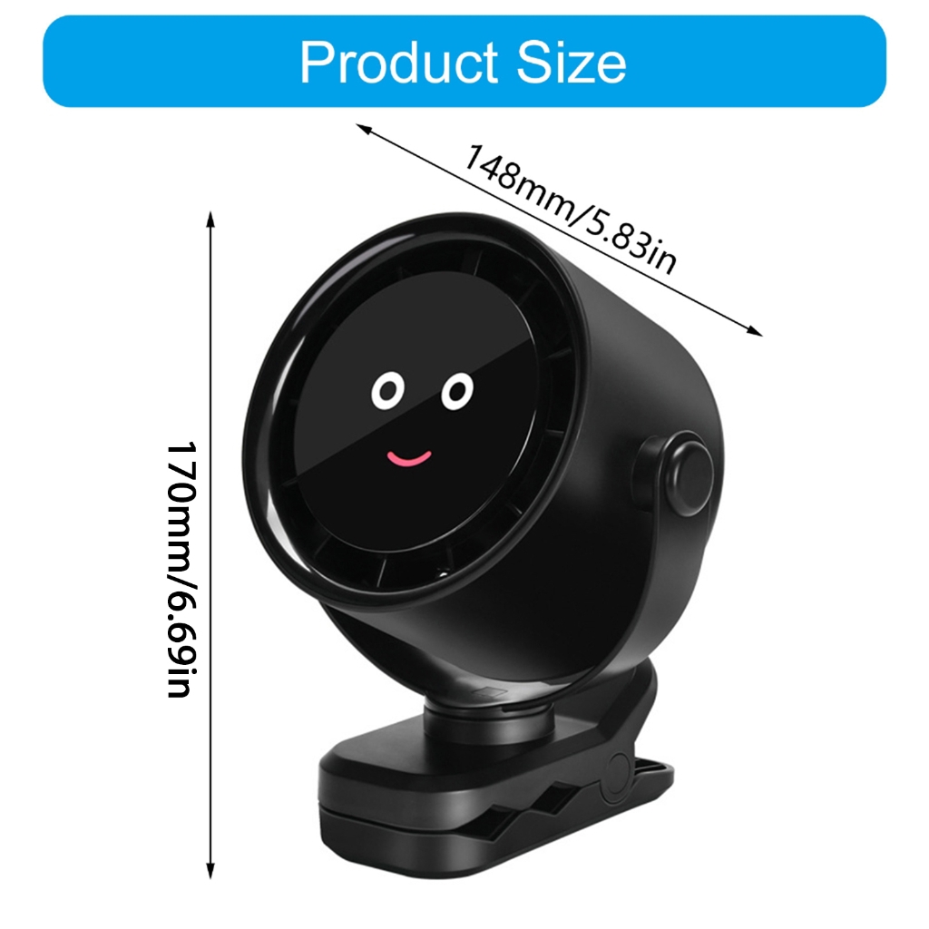 lanema Strollers Fan Portable 4000mAh Fan for Travel 5 Speed Rechargeable 360 Degree Rotate Flexible Tripod Clip On Fan