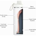 thumbnail image 2 of Stainless steel kettle spout cap Vacuum insulated double wide mouth kettle leak-proof keep cold or hot (750ml glacier white), 2 of 5