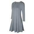 thumbnail image 3 of SAYFUT Long Shirts Over Leggings Tunic Tops For Women 3/4 Sleeve Top Blouse Plus Size S-3XL Solid Color, 3 of 7