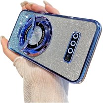 Case for Samsung Galaxy S10 Case Sparkle Cute with Stand Phone Case Compatible with MagSafe Slim Glitter Card Shockproof Protective Women Girls Case for Samsung Galaxy S10 Blue YD