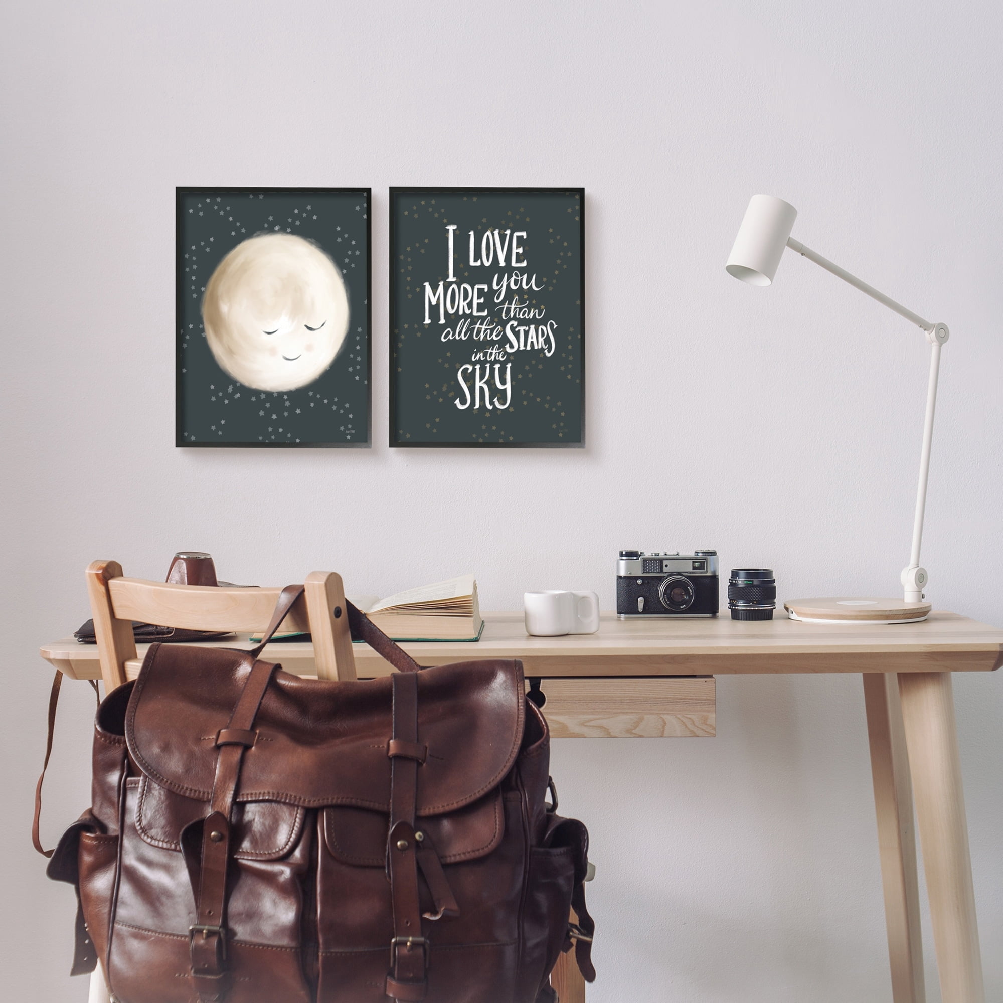 Stupell Industries Cute Moon Starry Night Sky I Love You Phrase , 11 x 14, Design by House Fenway