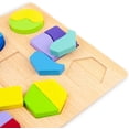 thumbnail image 1 of Wooden Simple Shape Puzzle 4 of Set for Toddlers First Jigsaw Puzzle Toys Shape Color Sorting Matching Peg Puzzle Montessori Geometric Early Educational Toys, 1 of 2