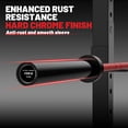 thumbnail image 4 of ROALW Olympic Barbell Bar 6.5 ft - 1,000 lb Capacity for Weightlifting, Powerlifting, Bench Press, Deadlift & Squat - Strength Training Barbell for Gym, Red & Black, 4 of 8